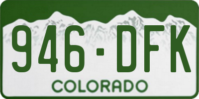 CO license plate 946DFK