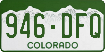 CO license plate 946DFQ