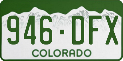 CO license plate 946DFX