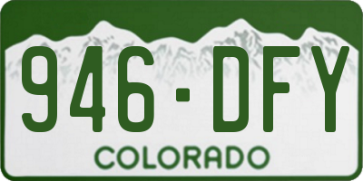 CO license plate 946DFY