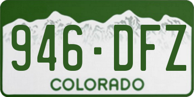 CO license plate 946DFZ