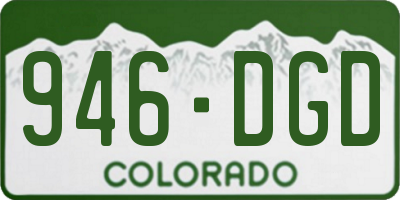 CO license plate 946DGD