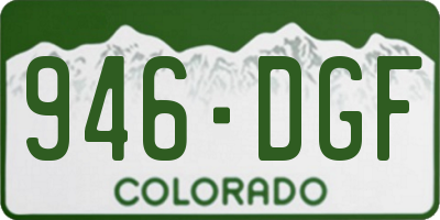 CO license plate 946DGF