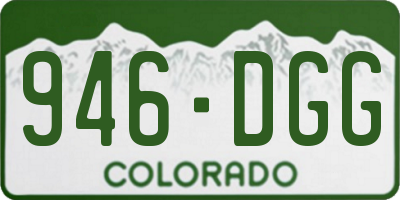 CO license plate 946DGG
