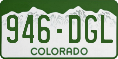 CO license plate 946DGL