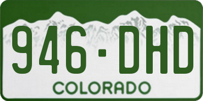 CO license plate 946DHD