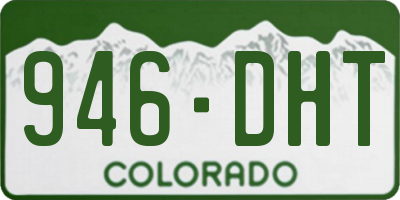 CO license plate 946DHT