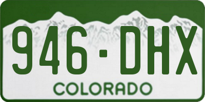 CO license plate 946DHX