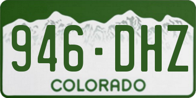 CO license plate 946DHZ
