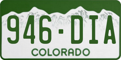 CO license plate 946DIA
