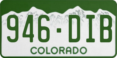 CO license plate 946DIB