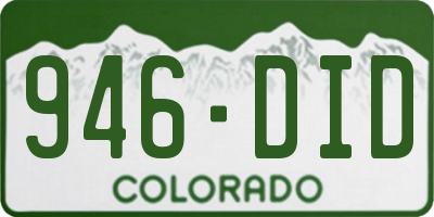 CO license plate 946DID