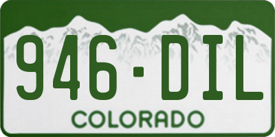 CO license plate 946DIL