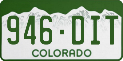 CO license plate 946DIT