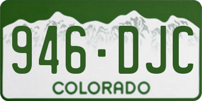 CO license plate 946DJC
