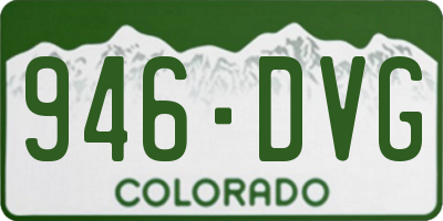 CO license plate 946DVG