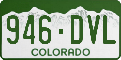 CO license plate 946DVL