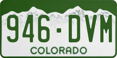 CO license plate 946DVM