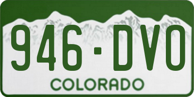 CO license plate 946DVO