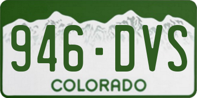 CO license plate 946DVS