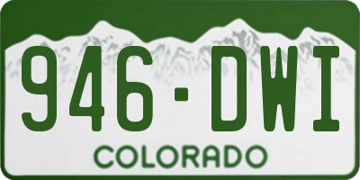 CO license plate 946DWI