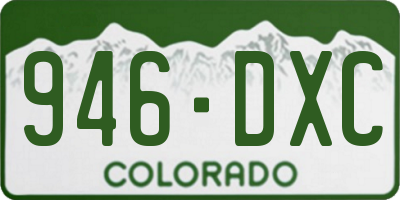 CO license plate 946DXC