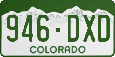 CO license plate 946DXD