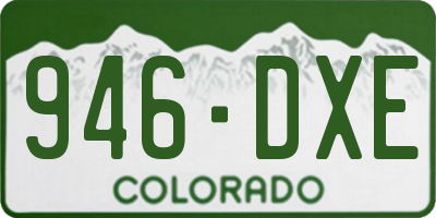 CO license plate 946DXE