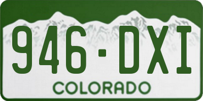 CO license plate 946DXI