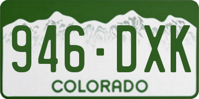 CO license plate 946DXK
