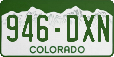 CO license plate 946DXN