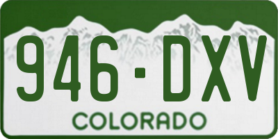 CO license plate 946DXV