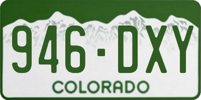 CO license plate 946DXY