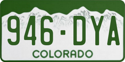 CO license plate 946DYA