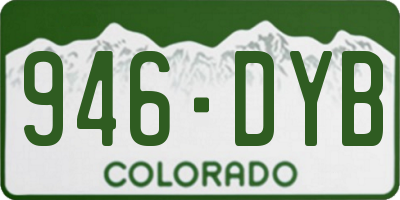 CO license plate 946DYB