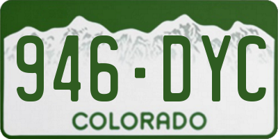 CO license plate 946DYC