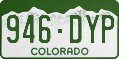 CO license plate 946DYP