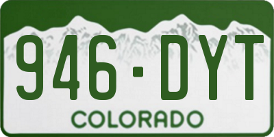 CO license plate 946DYT