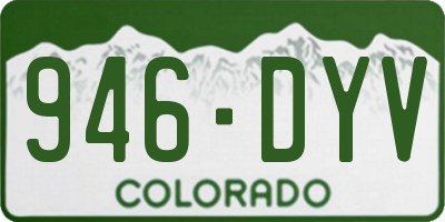 CO license plate 946DYV