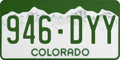 CO license plate 946DYY
