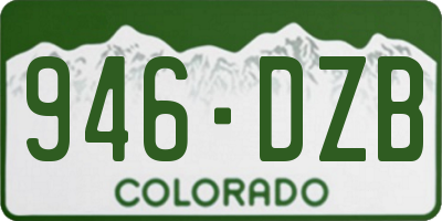 CO license plate 946DZB