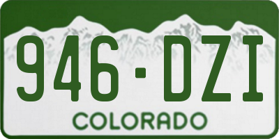 CO license plate 946DZI
