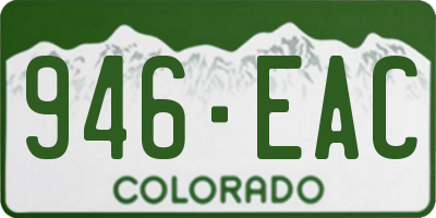 CO license plate 946EAC