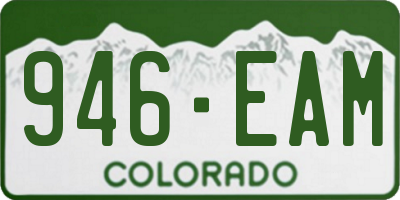 CO license plate 946EAM