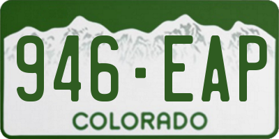 CO license plate 946EAP