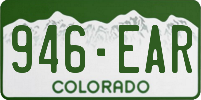 CO license plate 946EAR