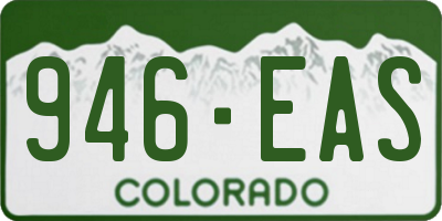 CO license plate 946EAS