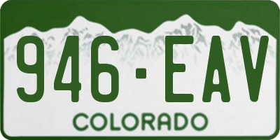 CO license plate 946EAV