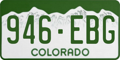 CO license plate 946EBG