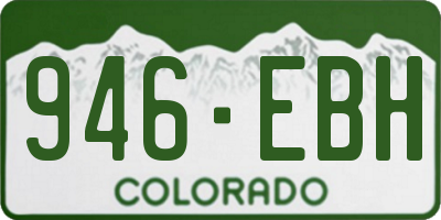 CO license plate 946EBH